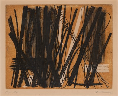 Lot 74 - Hans Hartung (1904-1989) ETCHING #5 Color...