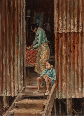 Lot 15 - Aaron Bohrod American, 1907-1992 Javanese...