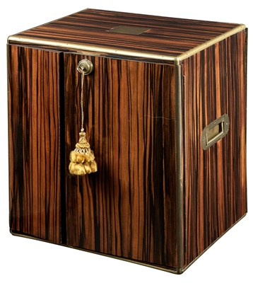 Lot 265 - William IV Brass-Bound Calamander Table...