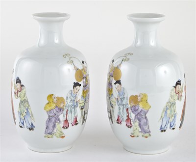 Lot 43 - A Pair of Chinese Enameled Porcelain 'Boys'...