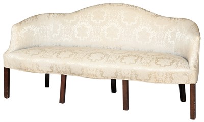 Lot 96 - George III Style Mahogany Upholstered Sofa...