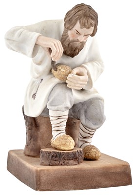 Lot 233 - Russian Porcelain Figure of a Bast Shoemaker...