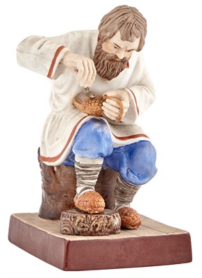 Lot 226 - Russian Porcelain Figure of a Bast Shoemaker...