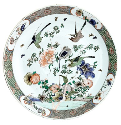 Lot 245 - A Chinese Famille Verte Porcelain Charger...