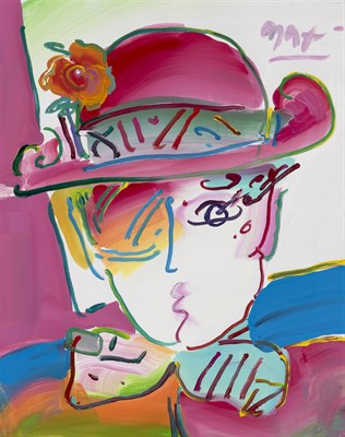 Lot 106 - Peter Max American, b. 1937 Untitled Portrait,...
