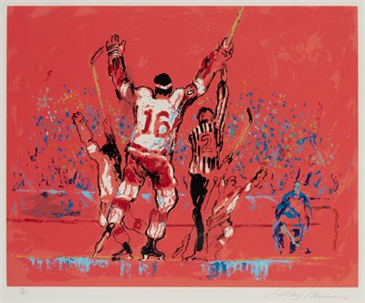 Lot 102 - LeRoy Neiman (1921-2012) RED GOAL Color...