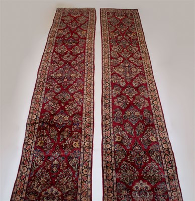 Lot 283 - Pair of Sarouk Runners North Persia, second...