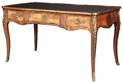 Lot 230 - Louis XV Style Gilt Metal Mounted Leather...