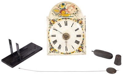 Lot 151 - German Painted Wood Wall Clock 19th Century...