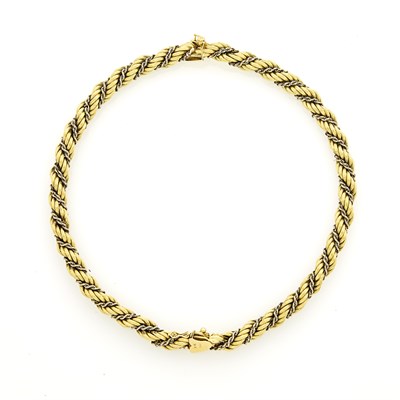 Lot 164 - Two-Color Gold Rope-Twist Necklace/Bracelet Combination