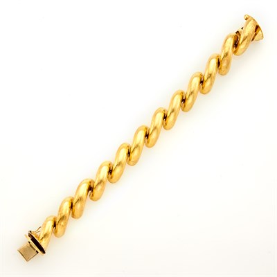 Lot 12 - Gold San Marco Link Bracelet