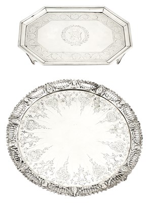Lot 155 - Two George III Sterling Silver Waiters...