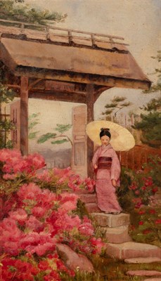 Lot 65 - Theodore Wores American, 1859-1939 Woman in a...