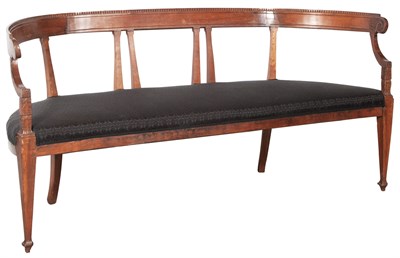 Lot 198 - Continental Neoclassical Fruitwood Settee...