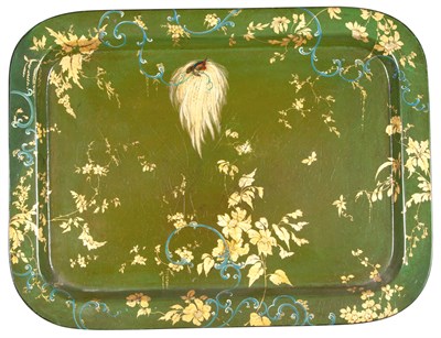 Lot 262 - William IV Green-Japanned and Parcel-Gilt...