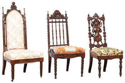 Lot 90 - Group of Three Victorian Walnut or Mahogany...
