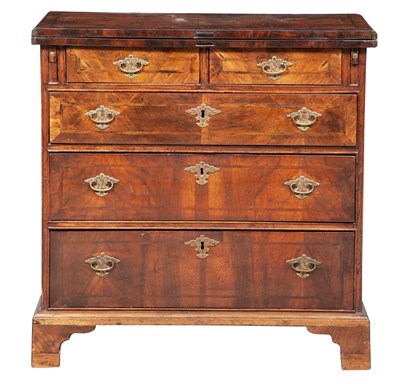 Lot 143 - George II Style Inlaid Walnut Bachelor's Chest...