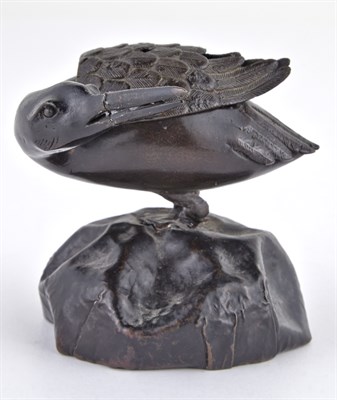Lot 122 - A Japanese Bronze Censer in the Form of a...