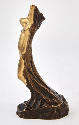 Lot 338 - Swedish Art Nouveau Gilt and Patinated Bronze Figure of a Woman Entitled La Vague (The Wave)