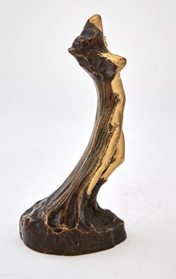 Lot 338 - Swedish Art Nouveau Gilt and Patinated Bronze Figure of a Woman Entitled La Vague (The Wave)