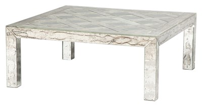 Lot 123 - Mirrored Low Table Height 17 inches, width 42...