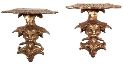 Lot 131 - Pair of Chinoiserie Giltwood Wall Brackets...