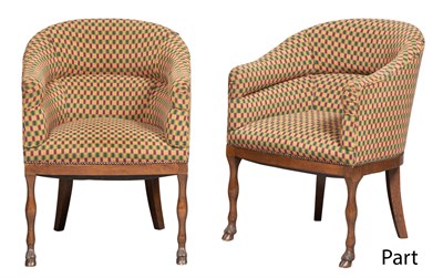 Lot 110 - Set of Four Biedermeier Style Faux-Grained Tub...