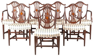 Lot 212 - Set of Eight George III Style Inlaid Mahogany...