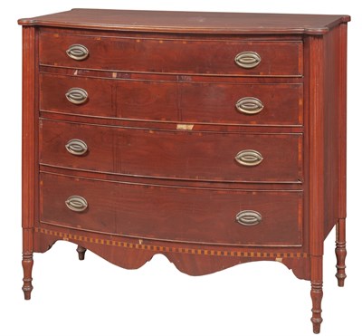 Lot 259 - Federal Inlaid Mahogany Bowfront Chest of...