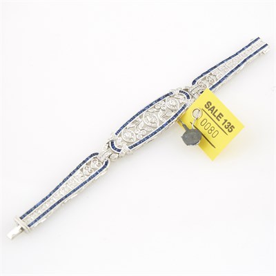 Lot 80 - Diamond and Stone Flexible Bracelet, 296...