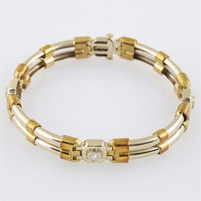 Lot 90 - Diamond Flexible Bracelet, 4 diamonds about...