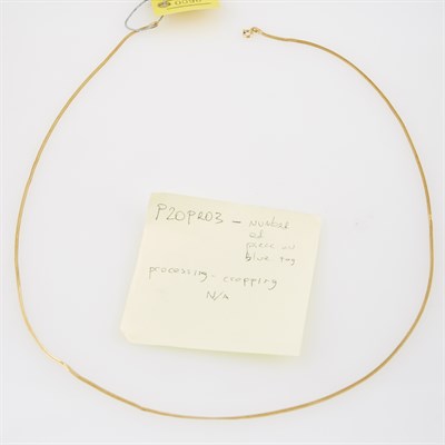 Lot 96 - Gold Neck Chain, 14K 3 dwt.
