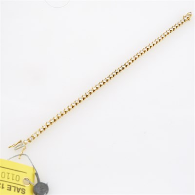 Lot 110 - Diamond Tennis Bracelet, 52 diamonds about...