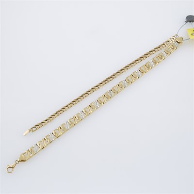 Lot 125 - Diamond Flexible Bracelet and Gold Flexible...