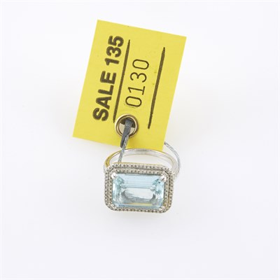 Lot 130 - Diamond and Stone Ring, 14K 3 dwt. all