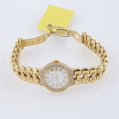 Lot 132 - Ladys Diamond Bracelet Watch, 98 diamonds...