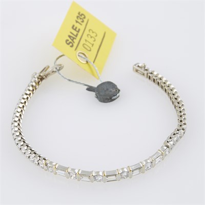 Lot 133 - Diamond Flexible Bracelet, 53 diamonds about 4....