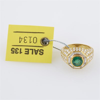 Lot 134 - Diamond and Stone Ring, 92 diamonds about 3.00...