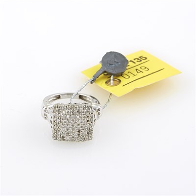 Lot 149 - Diamond Ring, 71 diamonds about 0.75 ct., 14K...