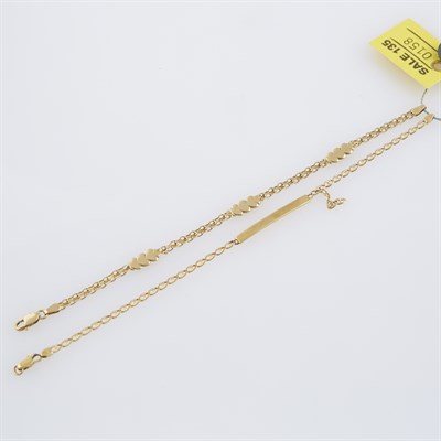 Lot 158 - Two Gold Flexible Bracelets, 14K 6 dwt., damaged