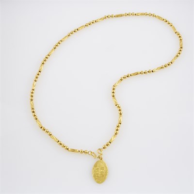Lot 164 - Gold Pendant and Neck Chain, 24K 28 dwt.