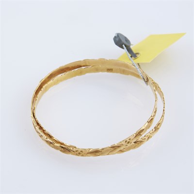 Lot 165 - Two Gold Rigid Bracelets, 18K 12 dwt.