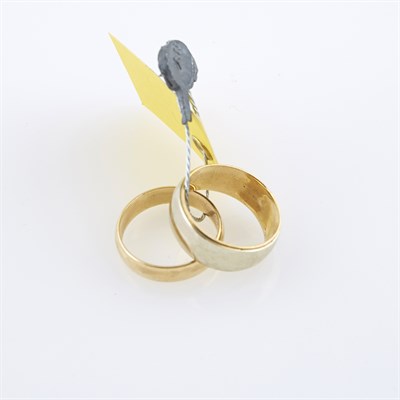 Lot 173 - Two Gold Wedding Rings, 14K 7 dwt.