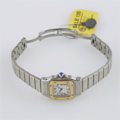 Lot 202 - Mans Gold and Metal Bracelet Watch, Cartier...