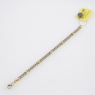 Lot 203 - Diamond Flexible Bracelet, 14 diamonds, 14K 18...