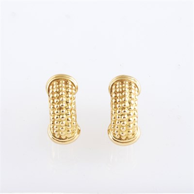 Lot 211 - Two Gold Earrings, 14K 6 dwt.