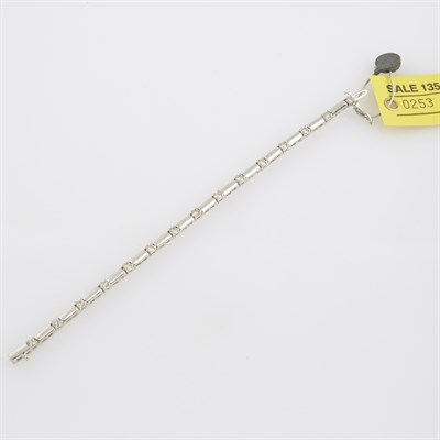 Lot 253 - Diamond Flexible Bracelet, 15 diamonds about 2....