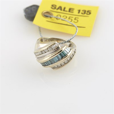 Lot 255 - Diamond Ring, 18 diamonds about 0.45 ct., 14K...