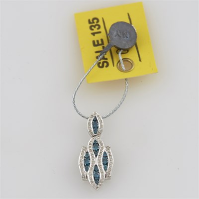 Lot 257 - Diamond Pendant, 65 diamonds about 0.30 ct.,...