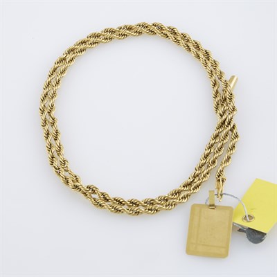 Lot 260 - Gold Pendant and Neck Chain, 18K 16 dwt.